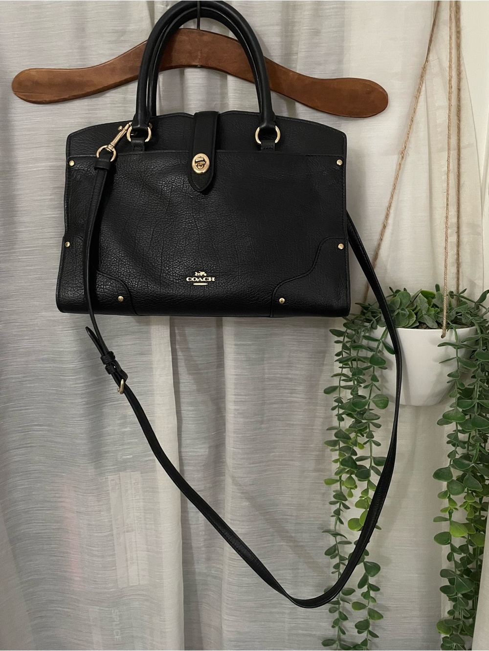 Coach Grain Mercer Satchel black